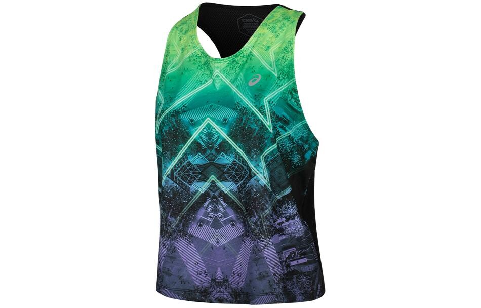 Спортивный жилет женский с фиолетово-зеленым принтом Asics
Спортивный жилет женский с фиолетово-зеленым принтом Asics