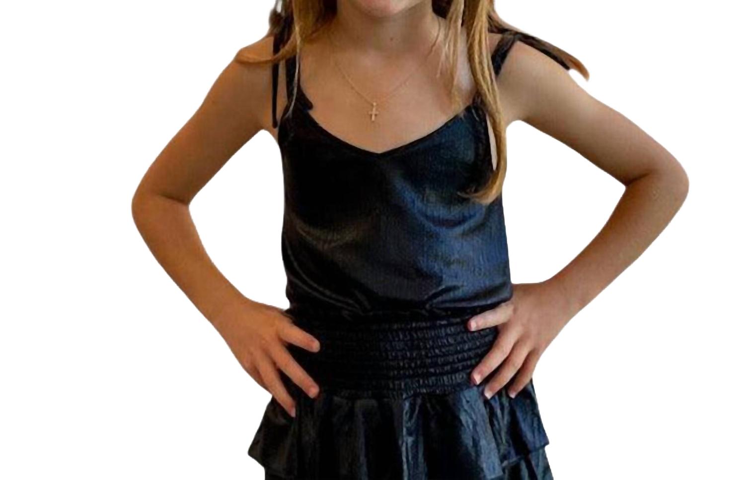 Детский топ с металлическим эффектом в черном цвете KatieJnyc
Детский топ с металлическим эффектом в черном цвете KatieJnyc