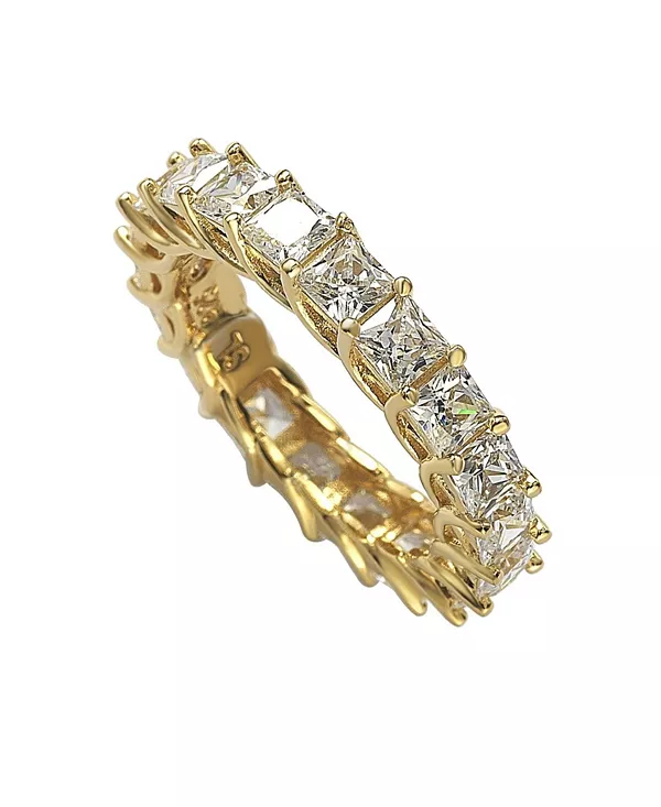 Кольцо Suzy Levian из стерлингового серебра с кубическим цирконием огранки «принцесса» с перекрещивающейся закрепкой в форме вечности Suzy Levian New York, gold
Кольцо Suzy Levian из стерлингового серебра с кубическим цирконием огранки «принцесса» с перекрещивающейся закрепкой в форме вечности Suzy Levian New York, gold