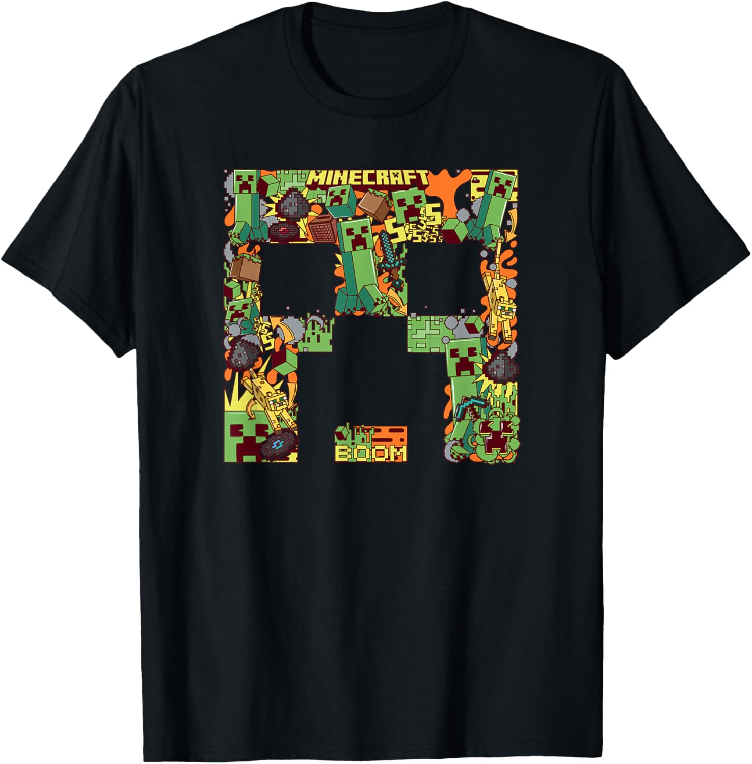 Футболка Minecraft Creeper Big Face Mob Fill, черная (black 19-3911tcx), размер S
Футболка Minecraft Creeper Big Face Mob Fill, черная (black 19-3911tcx), размер S