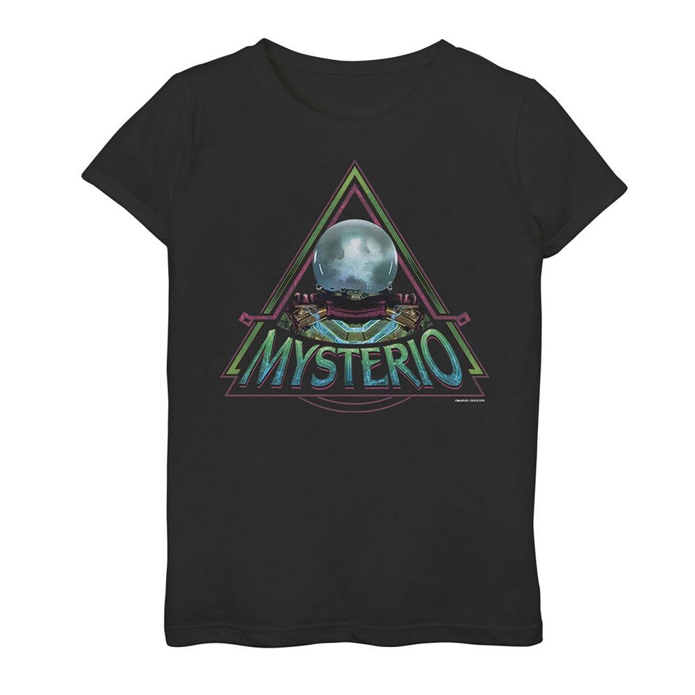Футболка с треугольным логотипом Mysterio для девочек 7–16 лет Marvel Spider-Man вдали от дома Licensed Character, черный 
Футболка с треугольным логотипом Mysterio для девочек 7–16 лет Marvel Spider-Man вдали от дома Licensed Character, черный