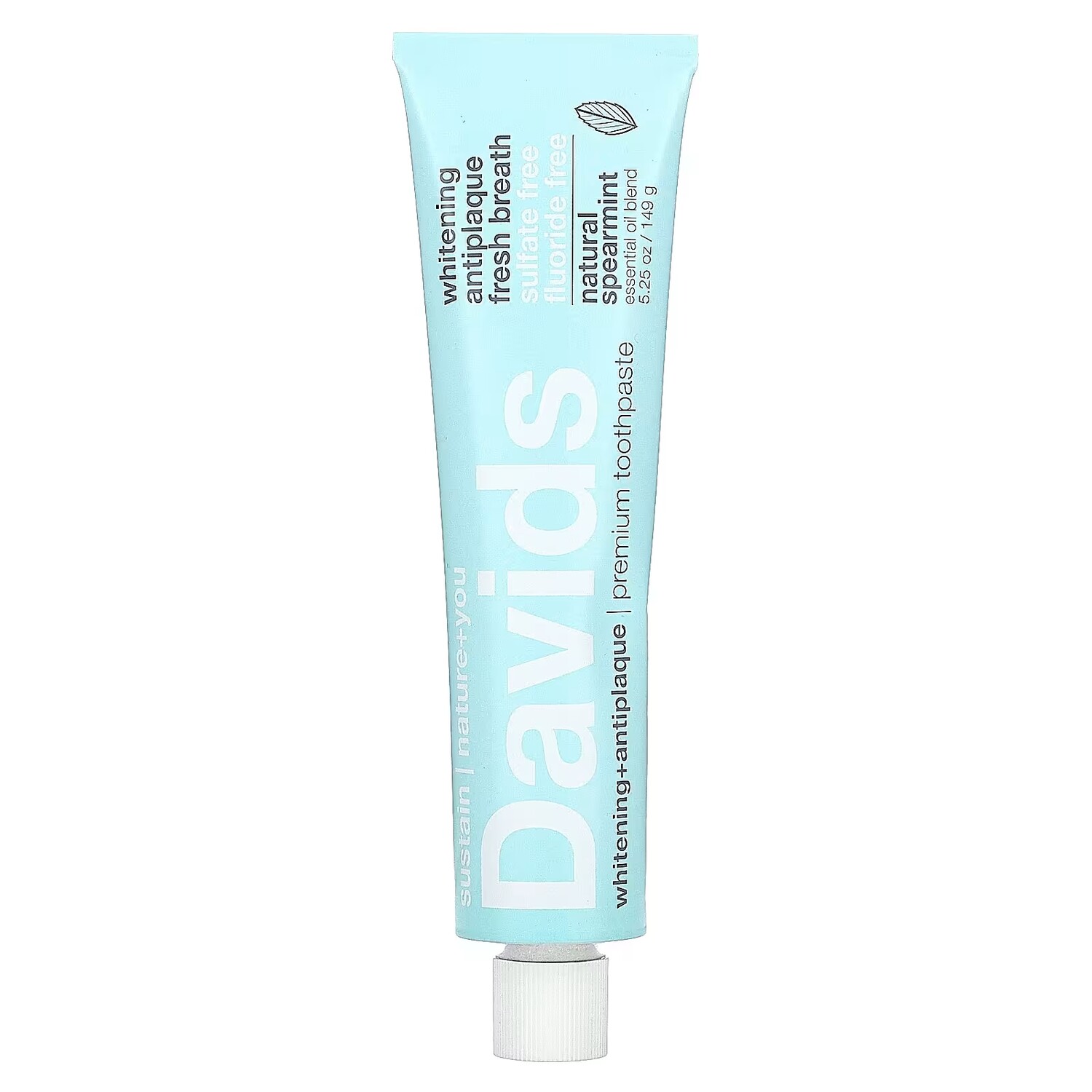 Зубная паста премиум-класса Davids Natural Toothpaste натуральная мята, 149 г
Зубная паста премиум-класса Davids Natural Toothpaste натуральная мята, 149 г