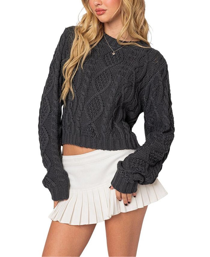 Свитер вязанной вязки Edikted Poppy, серый
Свитер вязанной вязки Edikted Poppy, серый