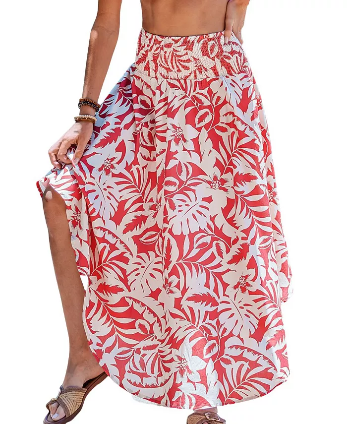Женская юбка макси с цветком гибискуса и тропическим принтом Cupshe, красный
Женская юбка макси с цветком гибискуса и тропическим принтом Cupshe, красный