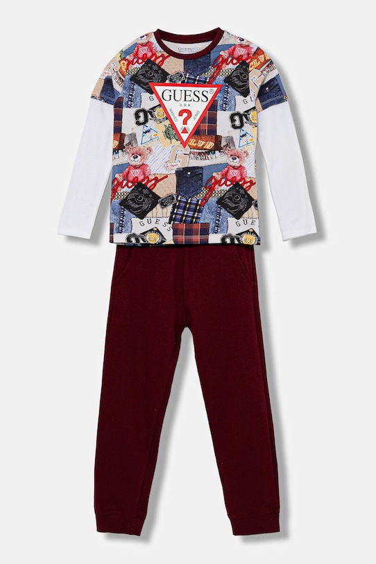 Детский хлопковый спортивный костюм Guess, мультиколор
Детский хлопковый спортивный костюм Guess, мультиколор