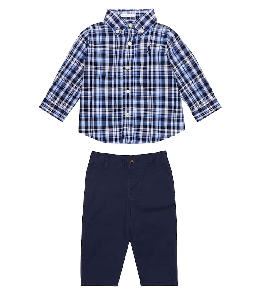 Детский комплект из хлопковой рубашки и штанов в клетку Polo Ralph Lauren Kids, 5858 Navy Multi
Детский комплект из хлопковой рубашки и штанов в клетку Polo Ralph Lauren Kids, 5858 Navy Multi