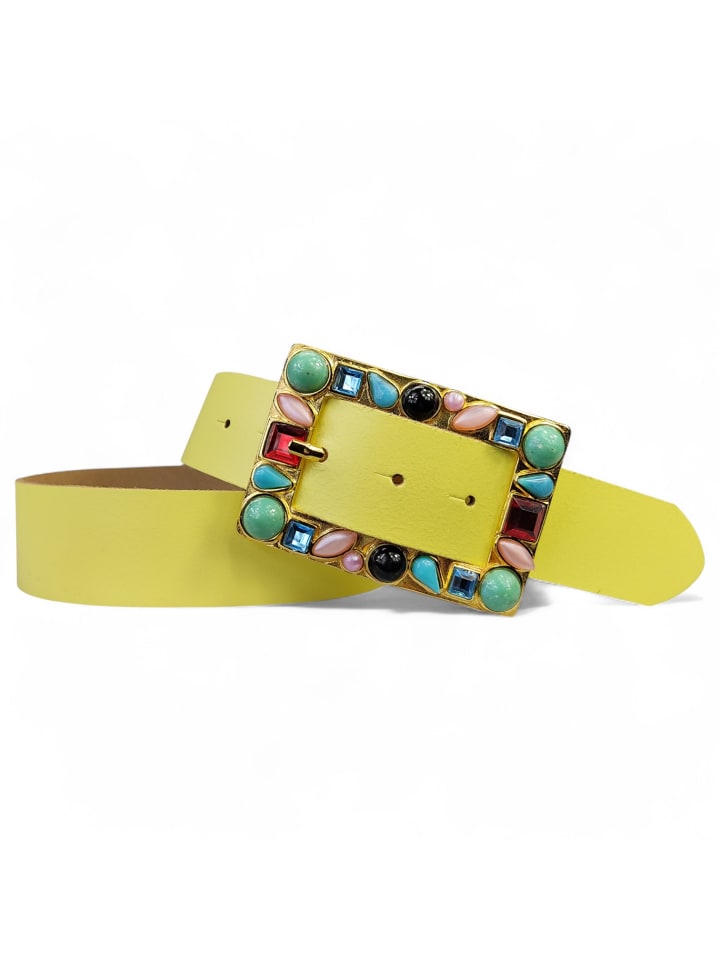 Женский кожаный ремень, золотисто-лимонного цвета FRONHOFER
Женский кожаный ремень, золотисто-лимонного цвета FRONHOFER