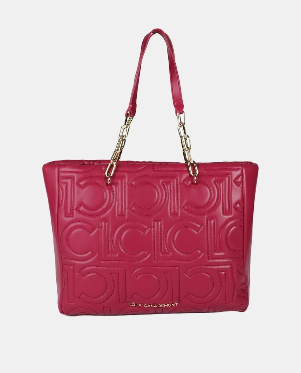 Сумка-шоппер стеганая с логотипом под искусственную кожу с ручкой и цепочкой Lola Casademunt, розовый
Сумка-шоппер стеганая с логотипом под искусственную кожу с ручкой и цепочкой Lola Casademunt, розовый