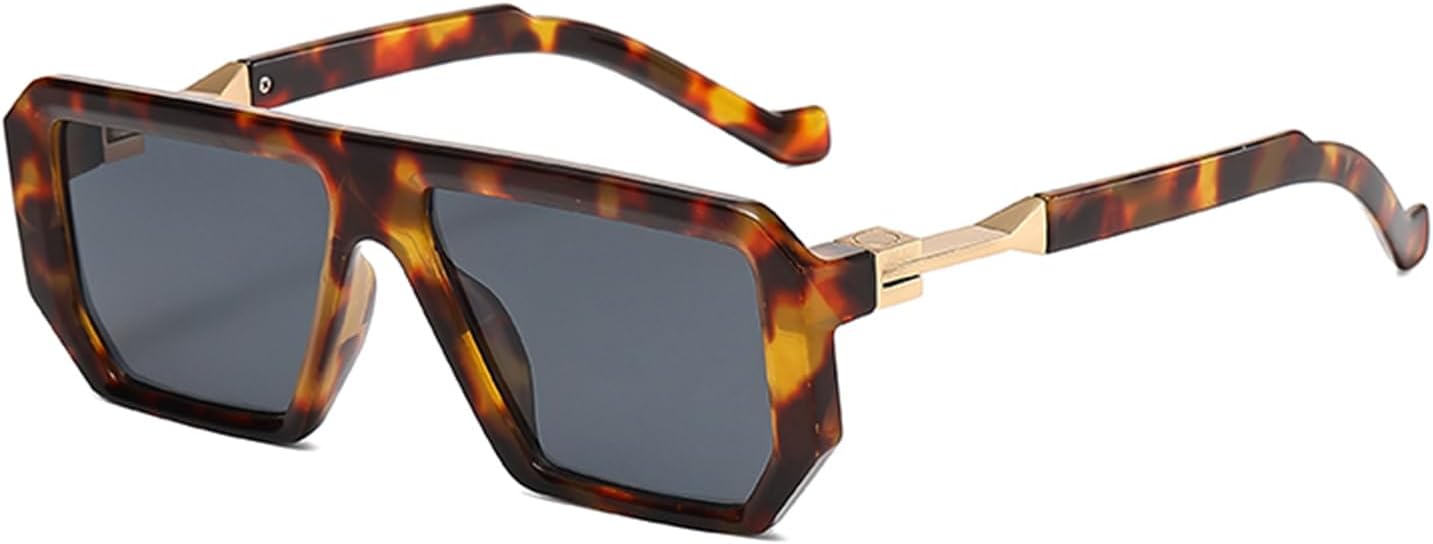 LJCZKA Винтажные солнцезащитные очки с плоской верхней частью для женщин и мужчин, классические ретро-солнцезащитные очки 70-х годов, квадратной формы, увеличенного размера, модные, роскошные солнцезащитные очки, Leopardblack
LJCZKA Винтажные солнцезащитные очки с плоской верхней частью для женщин и мужчин, классические ретро-солнцезащитные очки 70-х годов, квадратной формы, увеличенного размера, модные, роскошные солнцезащитные очки, Leopardblack