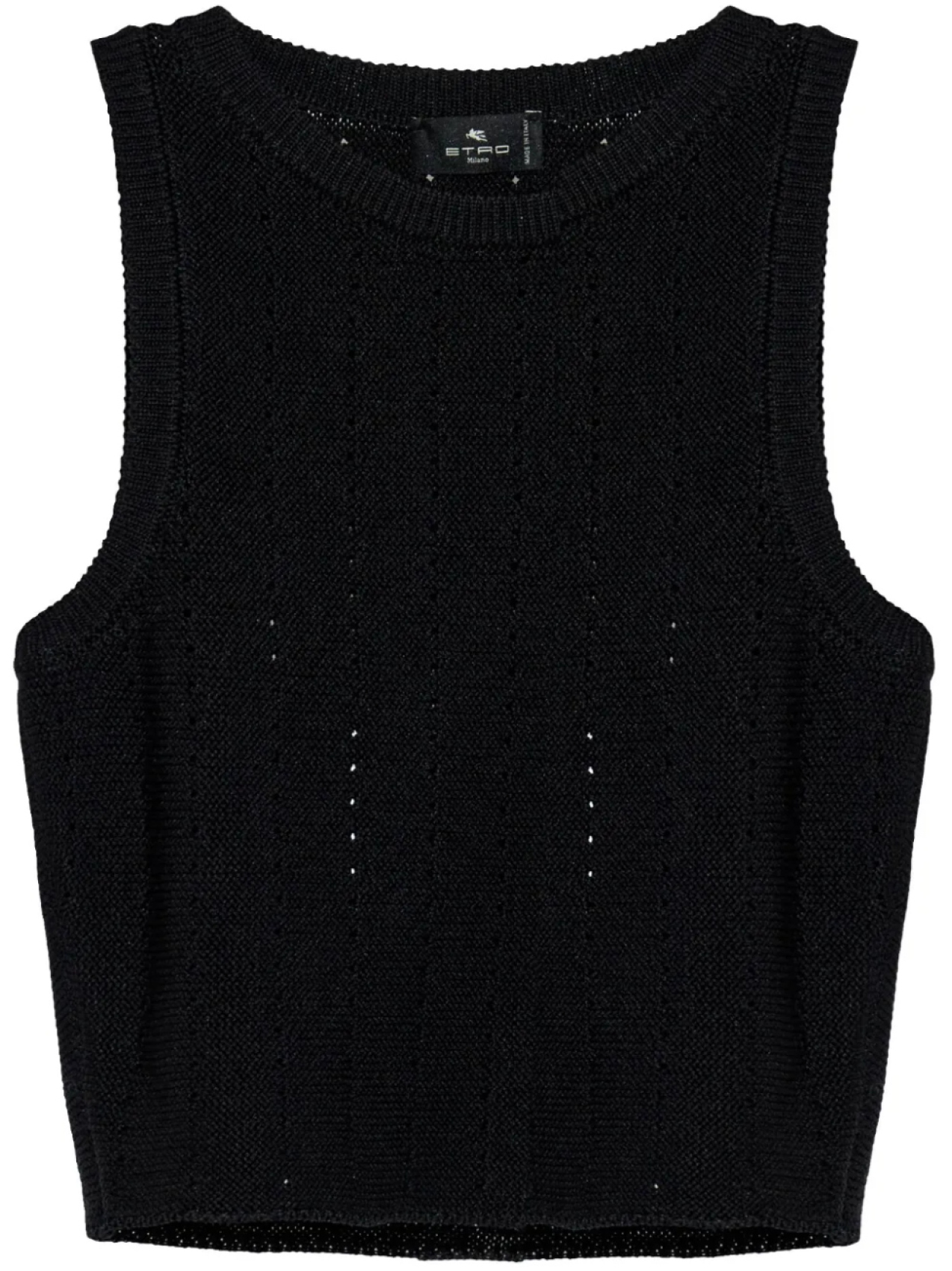 Укороченный топ ETRO с перфорированными деталями, черный
Укороченный топ ETRO с перфорированными деталями, черный