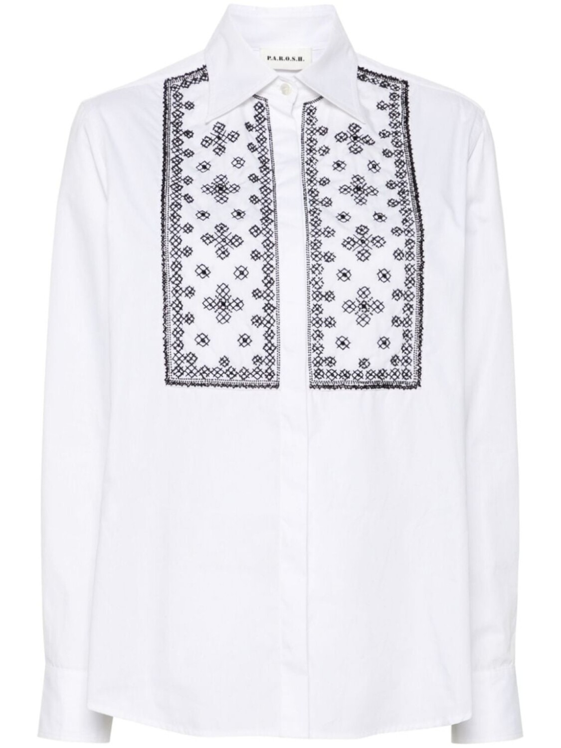 P.A.R.O.S.H. вышитая рубашка, белый 
P.A.R.O.S.H. вышитая рубашка, белый