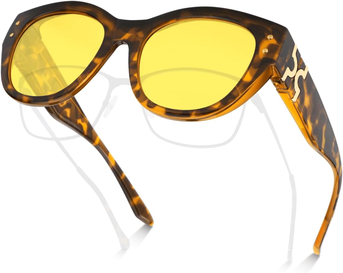 Поляризованные солнцезащитные очки Meeloog, надеваемые поверх обычных очков, для женщин, модные круглые солнцезащитные очки, легкие, облегающие, MST0080, P1 Tortoise Frame/Yellow Night Vision Lens
Поляризованные солнцезащитные очки Meeloog, надеваемые поверх обычных очков, для женщин, модные круглые солнцезащитные очки, легкие, облегающие, MST0080, P1 Tortoise Frame/Yellow Night Vision Lens