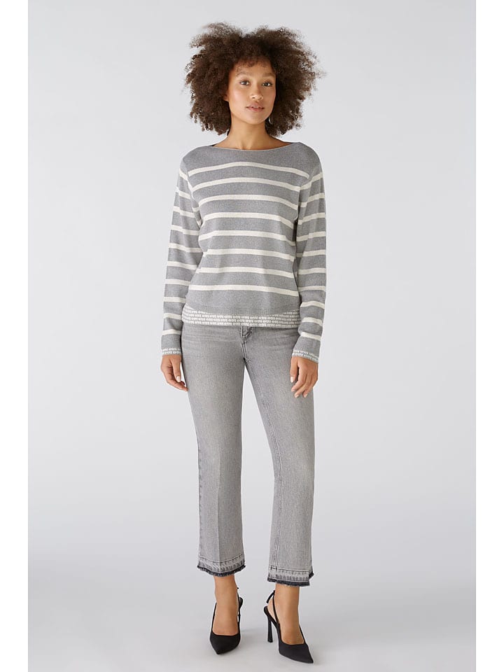 Пуловер Oui Pullover, цвет Grau/Weiß
Пуловер Oui Pullover, цвет Grau/Weiß