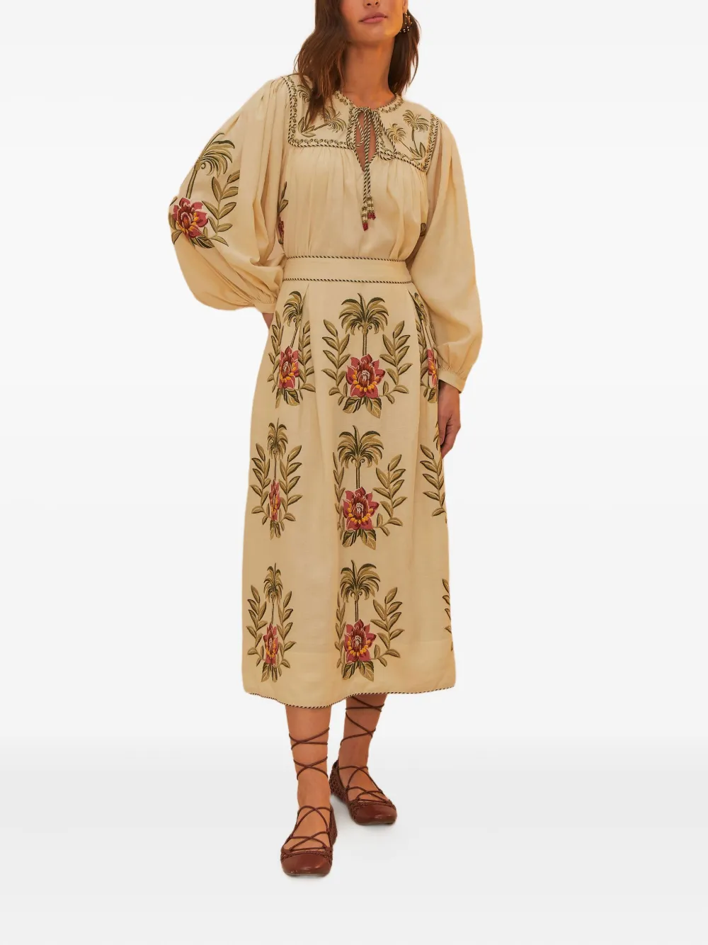 Блузка Tropical Flower с вышивкой FARM Rio, нейтральный
Блузка Tropical Flower с вышивкой FARM Rio, нейтральный