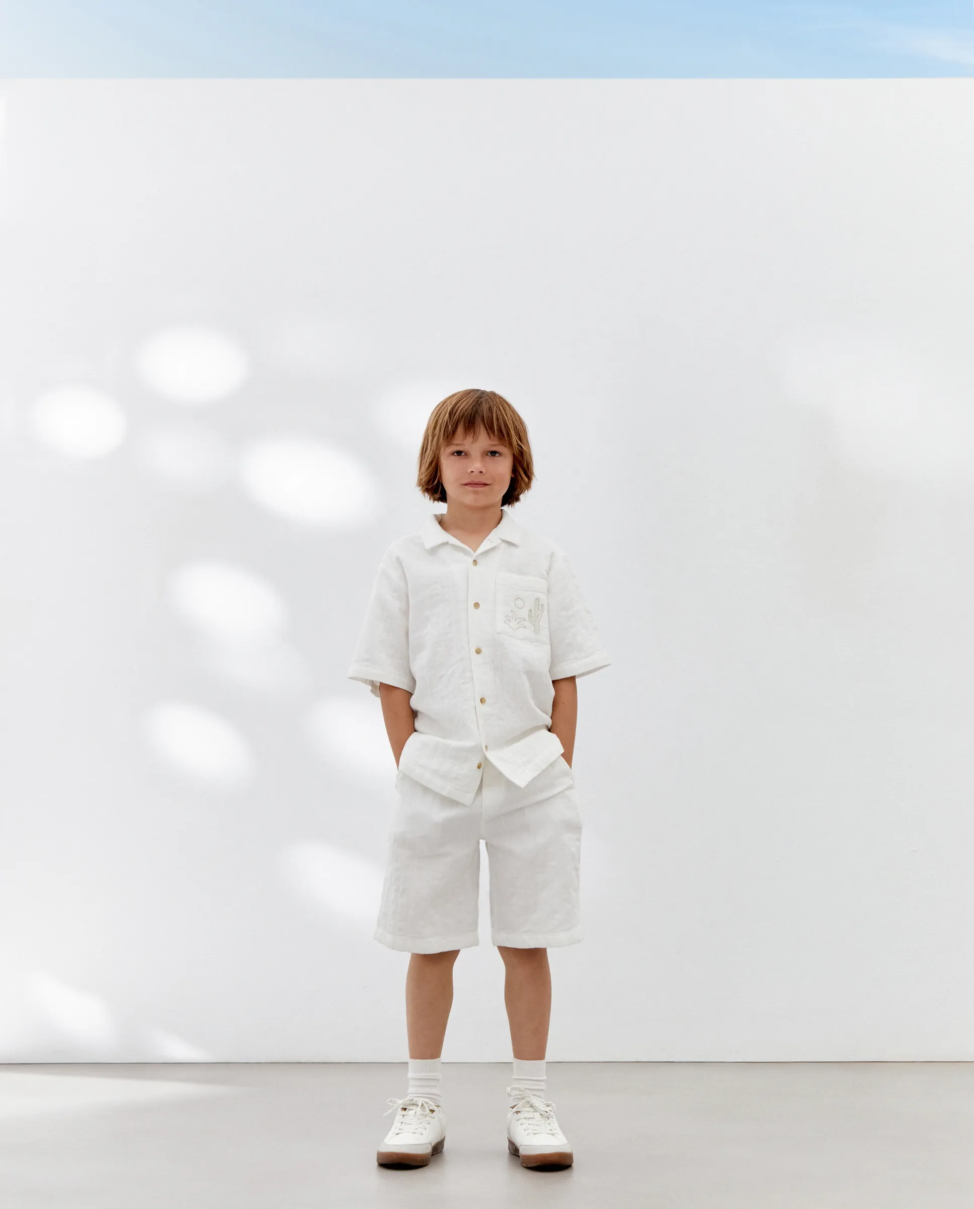 Бермуды детские из двойной марли Kids El Corte Inglés, песочный 
Бермуды детские из двойной марли Kids El Corte Inglés, песочный