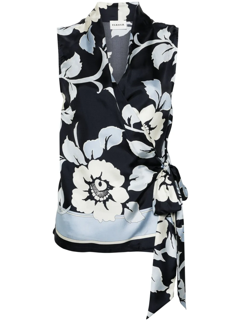 Шелковая блузка Fantasia с запахом P.A.R.O.S.H., синий
Шелковая блузка Fantasia с запахом P.A.R.O.S.H., синий