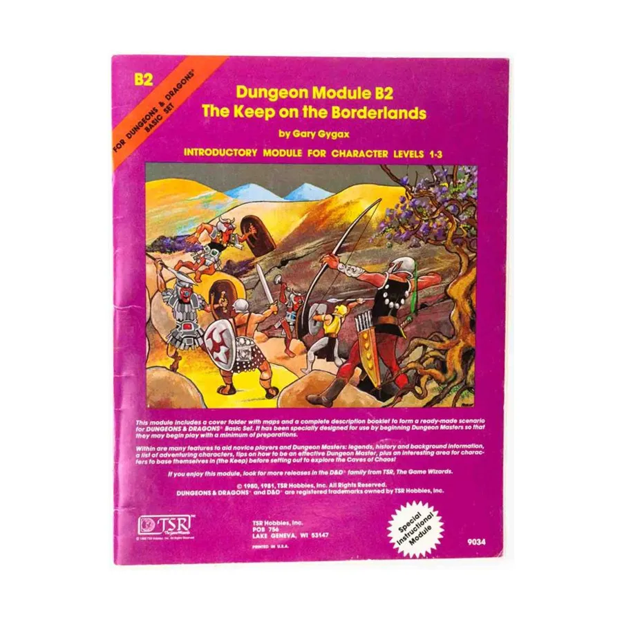 Модуль Keep on the Borderlands (5th Printing), Basic Dungeons & Dragons (Original Edition) - Modules & Adventures - B Series
Модуль Keep on the Borderlands (5th Printing), Basic Dungeons & Dragons (Original Edition) - Modules & Adventures - B Series