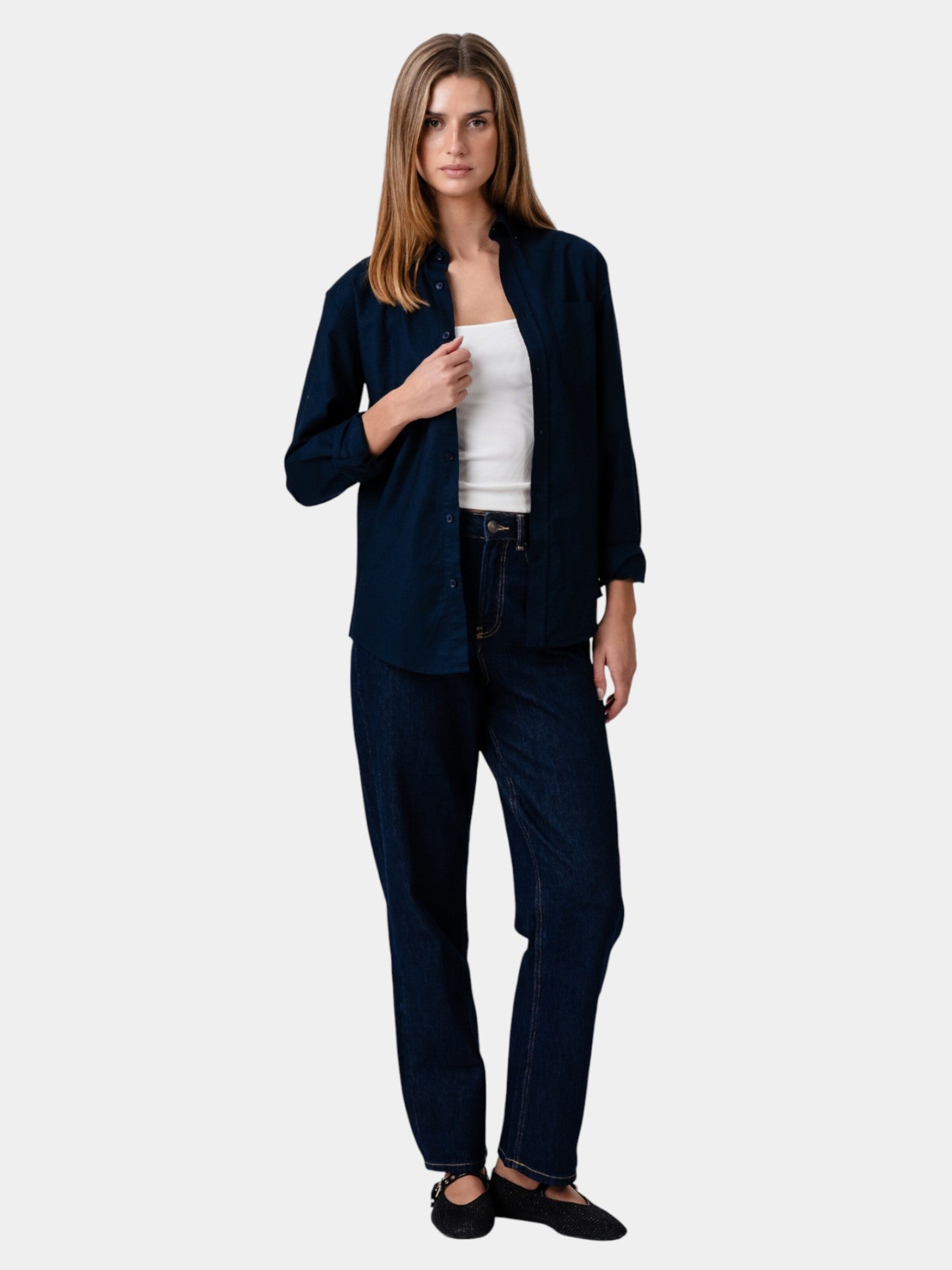 TEESHOPPEN Блузка 'Oxford' в цвете Marine Blue
TEESHOPPEN Блузка 'Oxford' в цвете Marine Blue