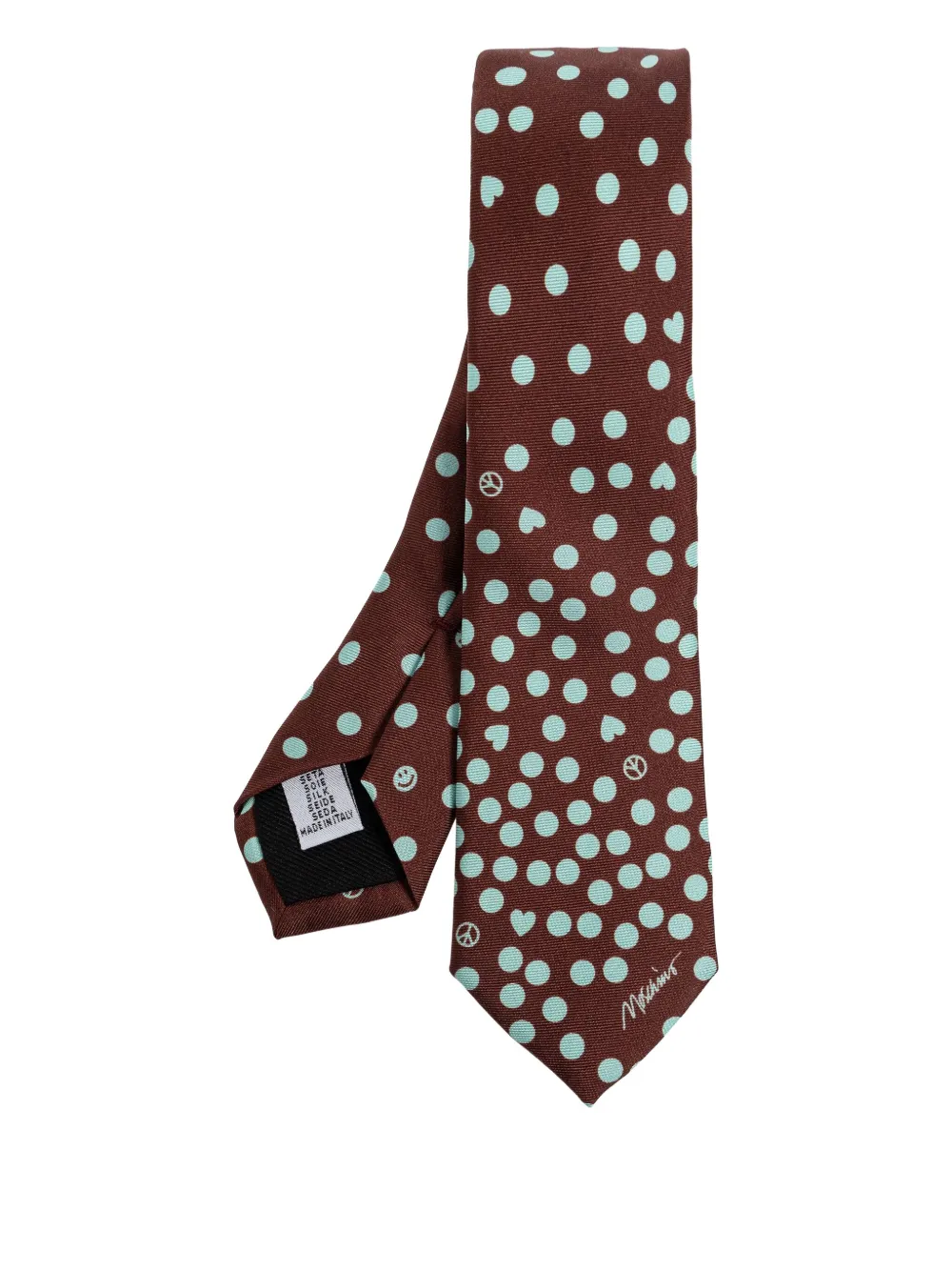 Галстук в горошек Moschino, коричневый
Галстук в горошек Moschino, коричневый
