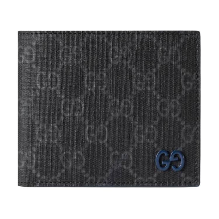 GUCCI Холщовый кошелек с кожаной отделкой мужской черно-синий
GUCCI Холщовый кошелек с кожаной отделкой мужской черно-синий