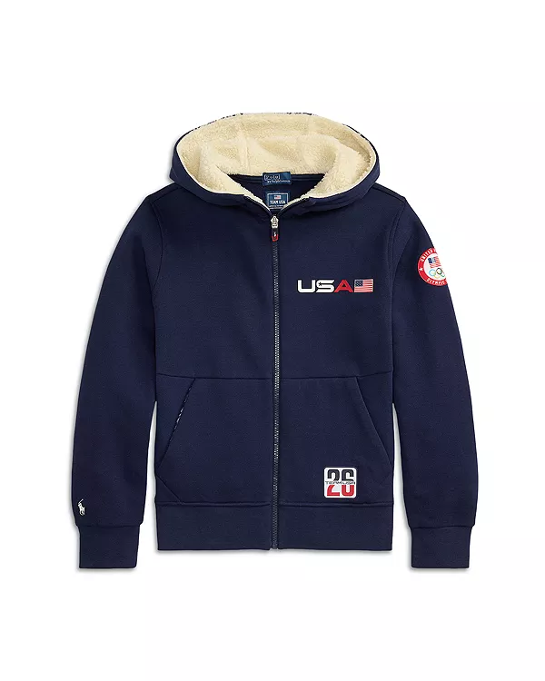 Флисовая толстовка на молнии с символикой сборной США для мальчиков - для детей постарше. Ralph Lauren, синий
Флисовая толстовка на молнии с символикой сборной США для мальчиков - для детей постарше. Ralph Lauren, синий