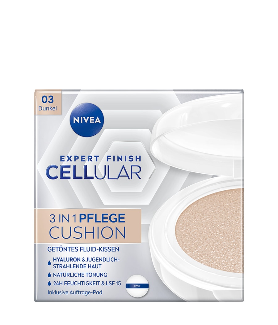 Подушка-основа NIVEA Cellular Expert Finish 3in1 Pflege Cushion, Dunkel, 15 ml
Подушка-основа NIVEA Cellular Expert Finish 3in1 Pflege Cushion, Dunkel, 15 ml