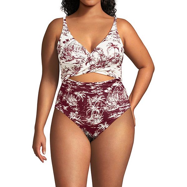 Монокини Plus size с запахом и высоким вырезом на ноге Lands' End
Монокини Plus size с запахом и высоким вырезом на ноге Lands' End