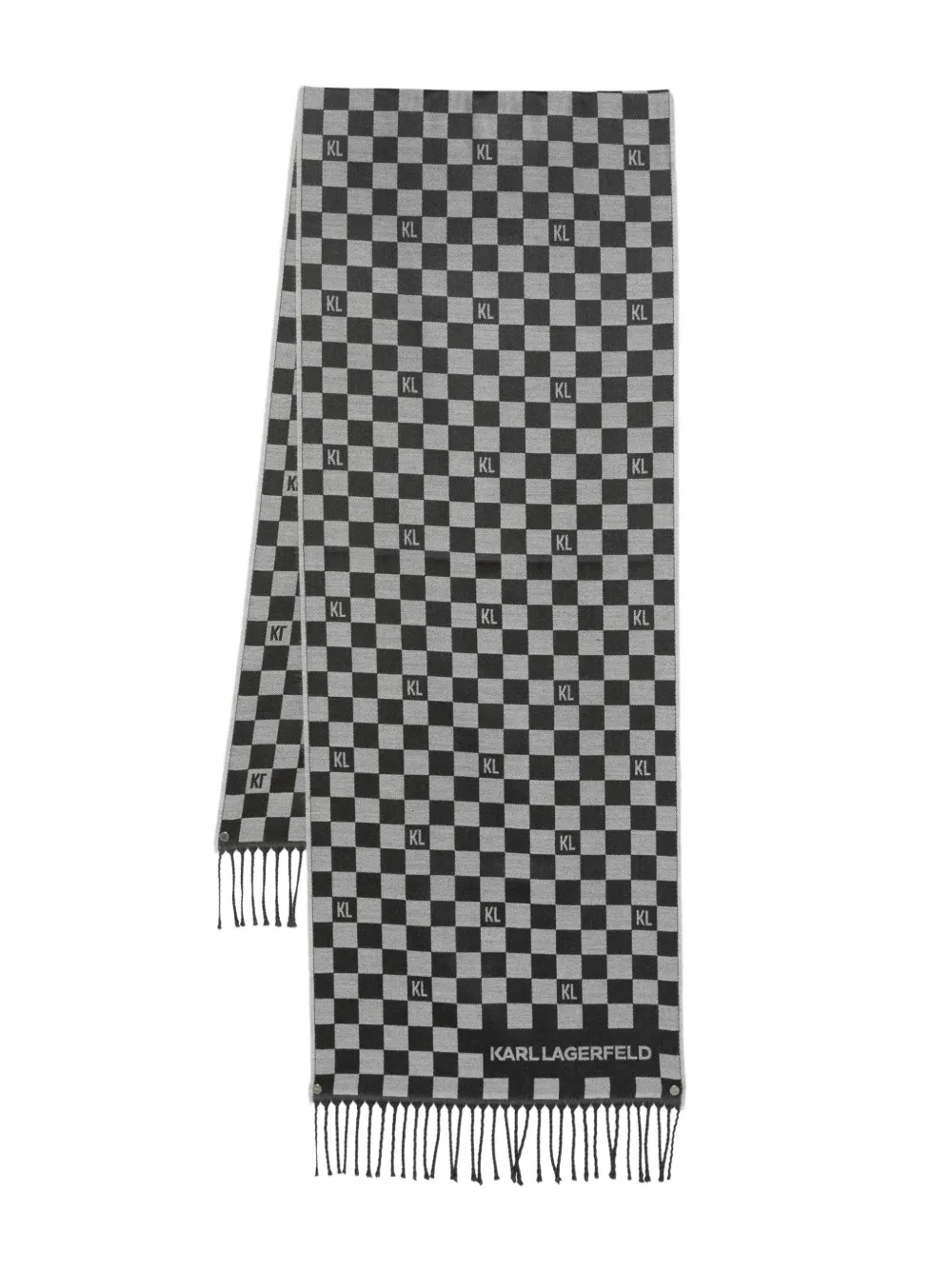 Шерстяной шарф в клетку KARL LAGERFELD, серый
Шерстяной шарф в клетку KARL LAGERFELD, серый
