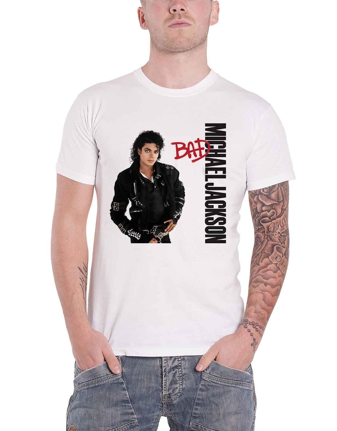 Плохая футболка Michael Jackson, белый
Плохая футболка Michael Jackson, белый