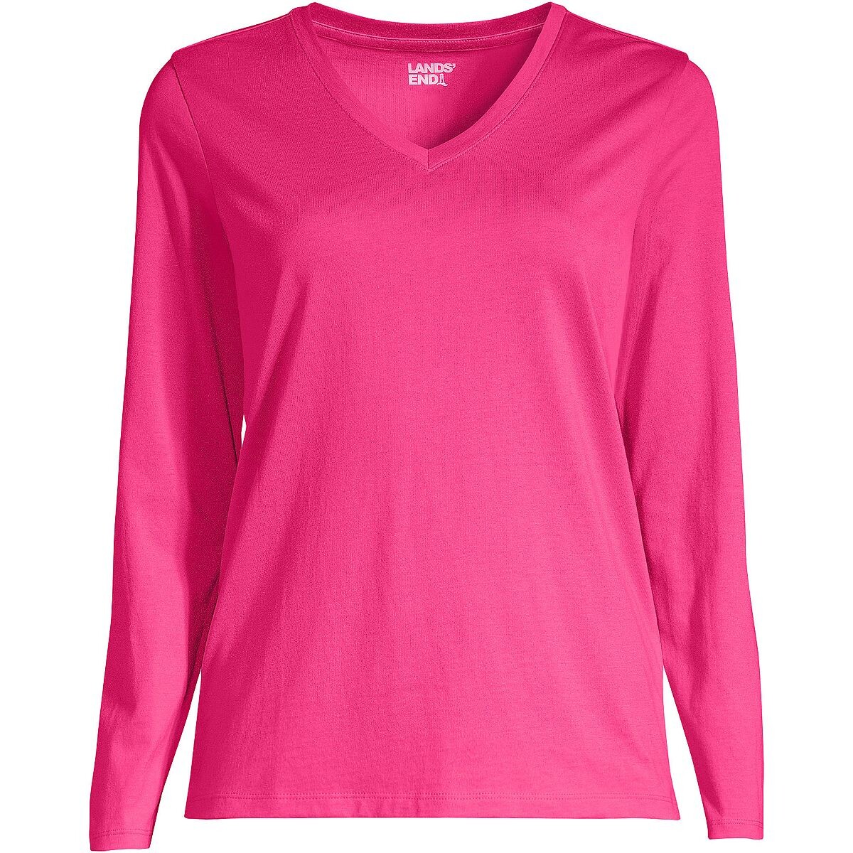 Женская непринужденная хлопковая футболка Supima с длинными рукавами и v-образным вырезом Lands' End, розовый
Женская непринужденная хлопковая футболка Supima с длинными рукавами и v-образным вырезом Lands' End, розовый
