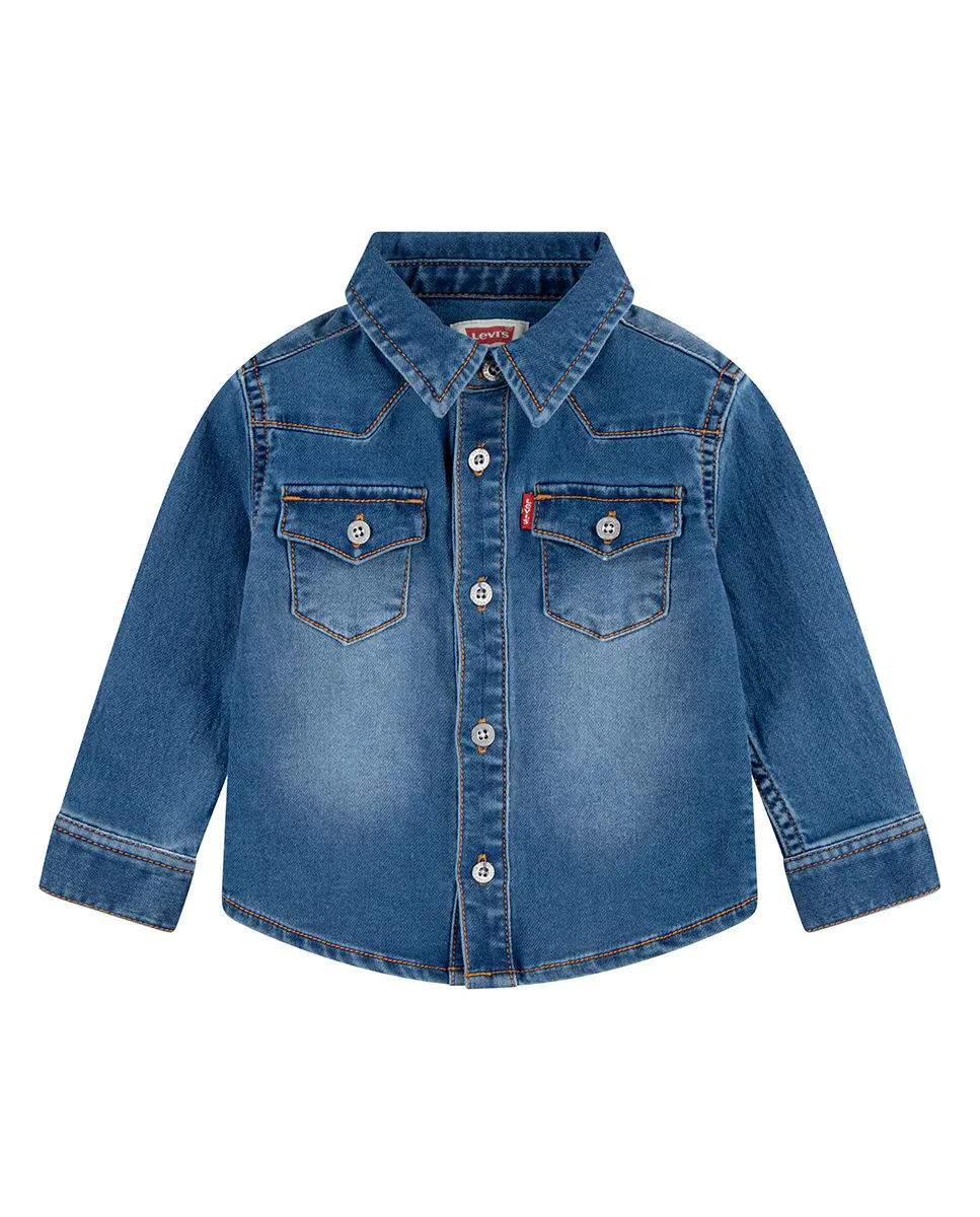 Levi's My First Barstow Рубашка для мальчиков, синий
Levi's My First Barstow Рубашка для мальчиков, синий