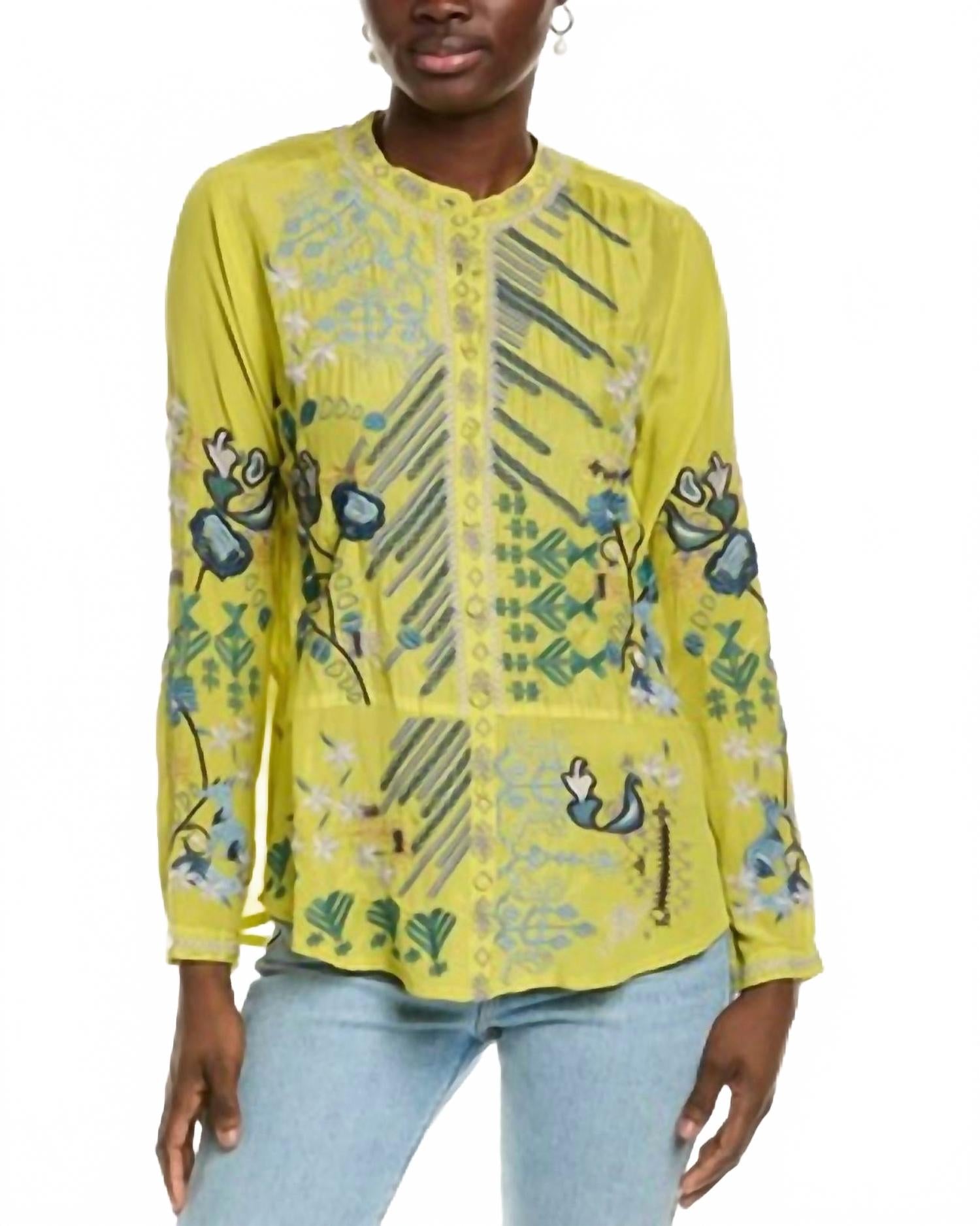 Сирша Блузка в цвете цитронель Johnny Was, Citronelle
Сирша Блузка в цвете цитронель Johnny Was, Citronelle