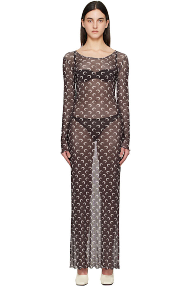 Платье макси с сетчатыми панелями и принтом Brown Moon Marine Serre
Платье макси с сетчатыми панелями и принтом Brown Moon Marine Serre