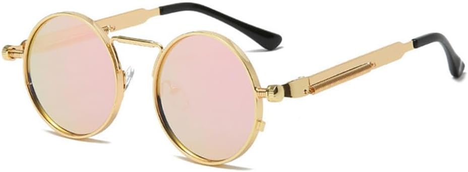 Панк-солнцезащитные очки для женщин, зеркальные круглые металлические солнцезащитные очки, винтажные мужские очки для вождения, защита от ультрафиолета UV400 MTZJH, Gold Pink Mirror
Панк-солнцезащитные очки для женщин, зеркальные круглые металлические солнцезащитные очки, винтажные мужские очки для вождения, защита от ультрафиолета UV400 MTZJH, Gold Pink Mirror