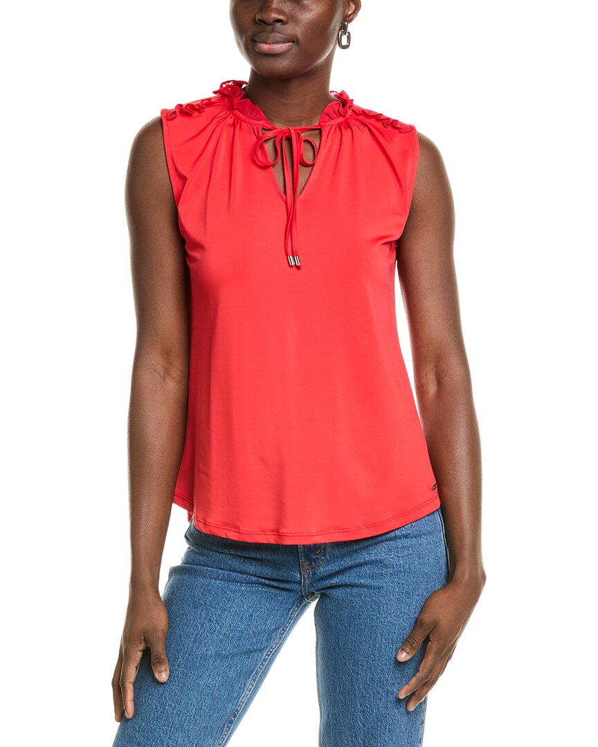 T Tahari Блузка с рюшами, красный
T Tahari Блузка с рюшами, красный