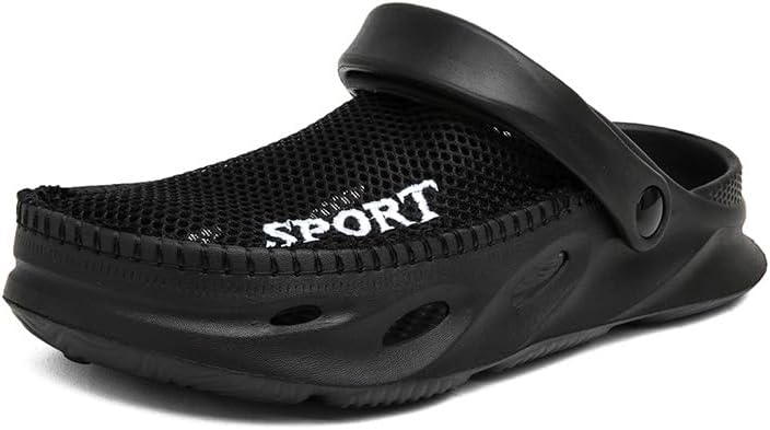 Мужские дышащие комфортные сабо из сетки, с вырезами, нескользящие садовые туфли, летние Hhhchpm, черный
Мужские дышащие комфортные сабо из сетки, с вырезами, нескользящие садовые туфли, летние Hhhchpm, черный