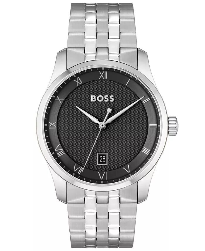 Мужские кварцевые часы с базовым календарем, серебристые из нержавеющей стали, 41 мм Hugo Boss, серебро
Мужские кварцевые часы с базовым календарем, серебристые из нержавеющей стали, 41 мм Hugo Boss, серебро