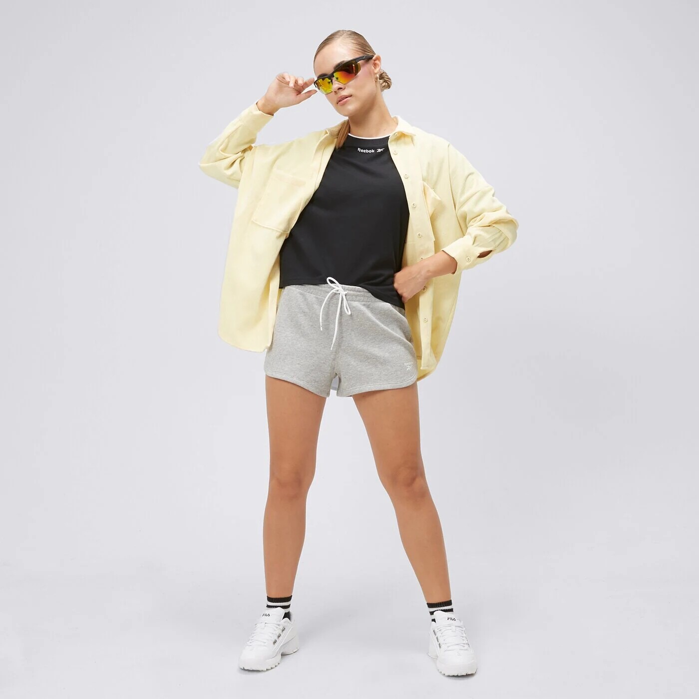 Шорты Reebok French Terry, серый 
Шорты Reebok French Terry, серый