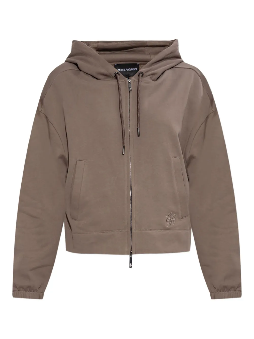 Толстовка с капюшоном на молнии с вышитым логотипом EMPORIO ARMANI, коричневый
Толстовка с капюшоном на молнии с вышитым логотипом EMPORIO ARMANI, коричневый