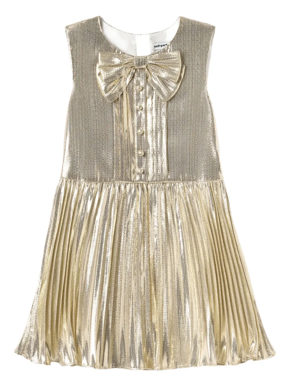 Платье без рукавов с бантом Self-Portrait Kids, золотой
Платье без рукавов с бантом Self-Portrait Kids, золотой