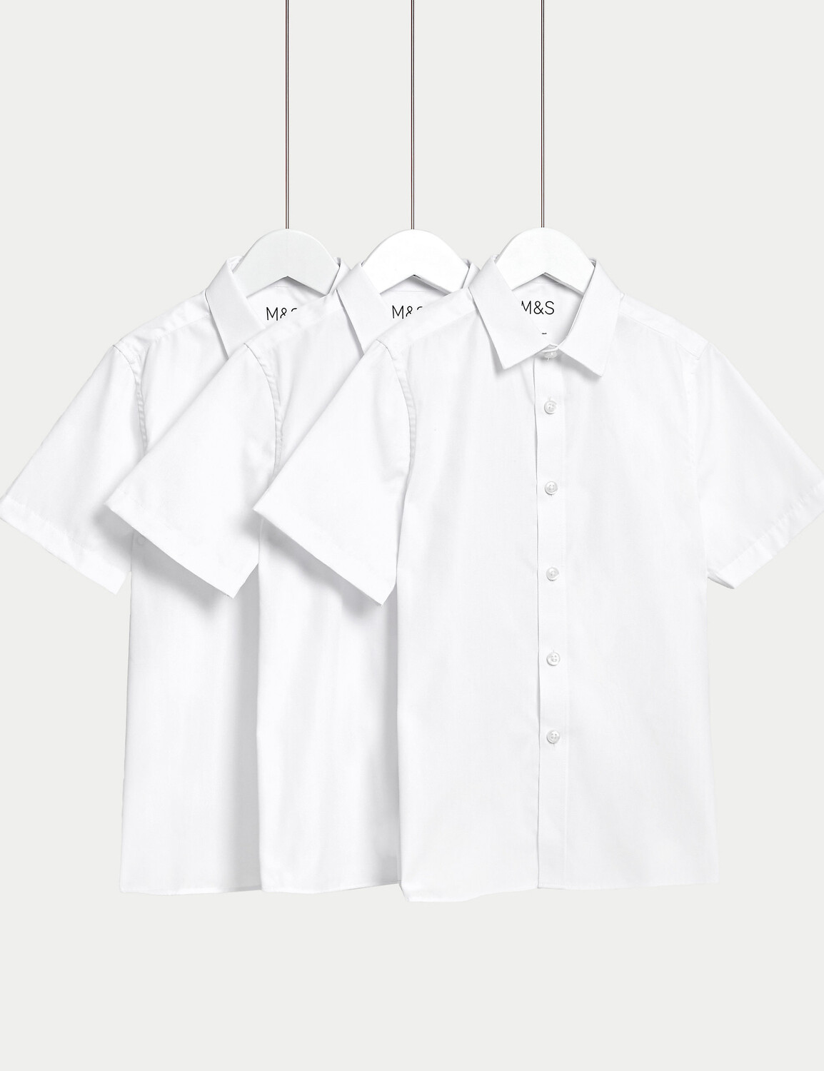 3 пары школьных рубашек Easy Iron для мальчиков (2–16 лет) Marks & Spencer, белый
3 пары школьных рубашек Easy Iron для мальчиков (2–16 лет) Marks & Spencer, белый