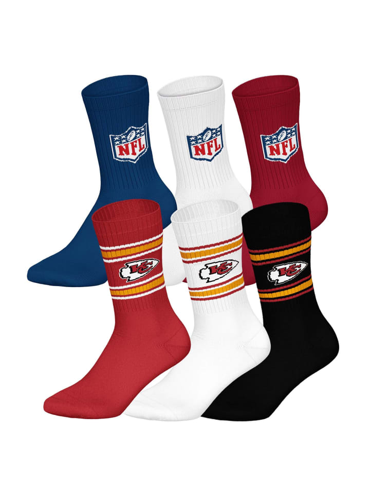 NFL Набор из 6 носков с символикой Kansas City Chiefs/Mix
NFL Набор из 6 носков с символикой Kansas City Chiefs/Mix