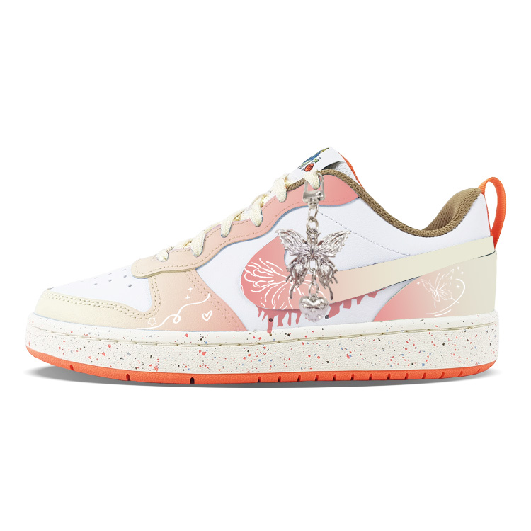 Nike Низкие детские кроссовки для скейтбординга Court Borough Pink Painted Butterfly White Blue Unisex 
Nike Низкие детские кроссовки для скейтбординга Court Borough Pink Painted Butterfly White Blue Unisex
