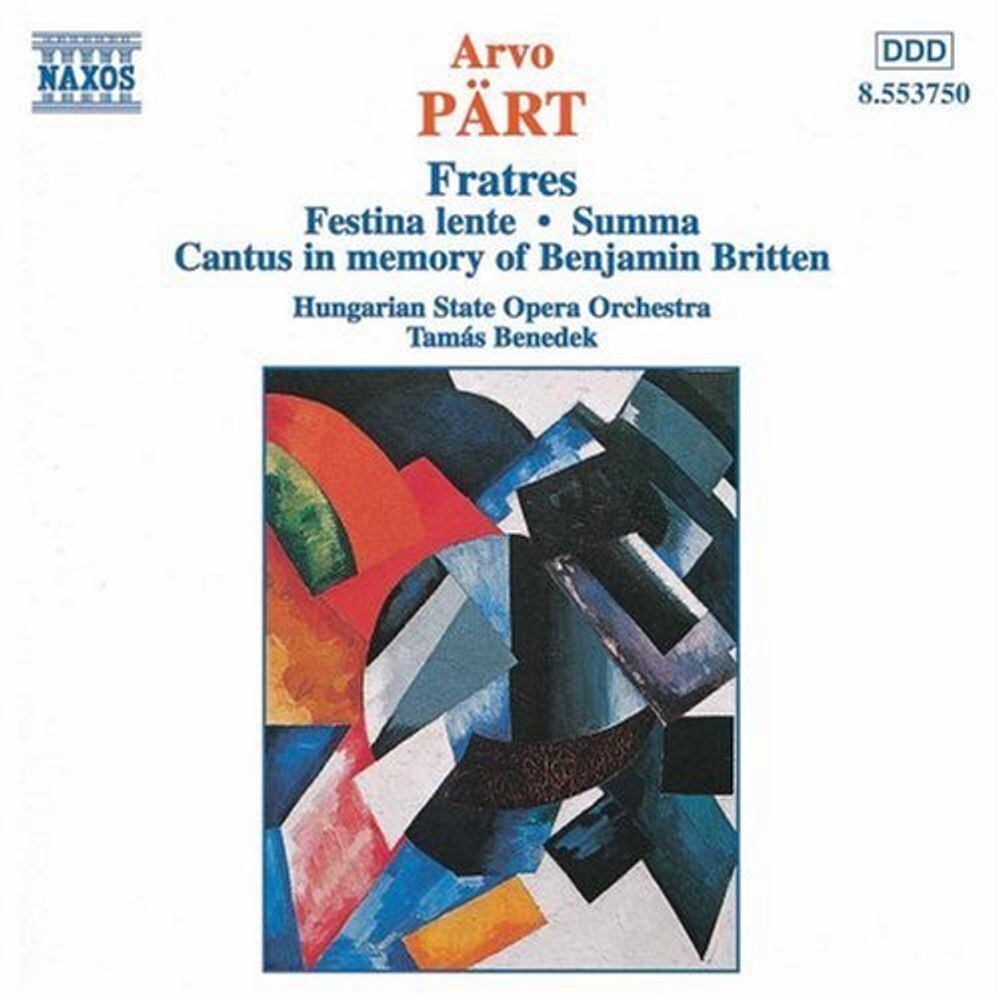 Диск CD Fratres - Arvo Pärt, Tamás Benedek, Hungarian State Symphony Orchestra
Диск CD Fratres - Arvo Pärt, Tamás Benedek, Hungarian State Symphony Orchestra