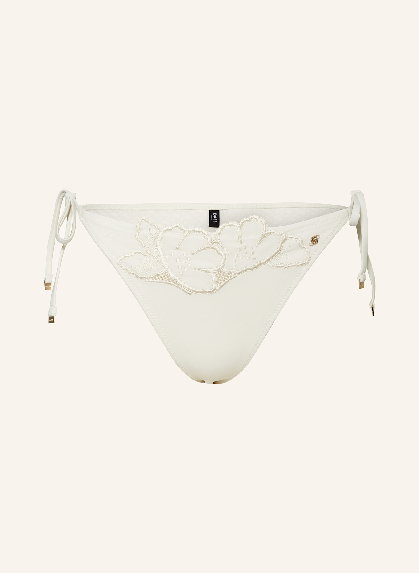 Треугольные плавки бикини с вышивкой Boss, экрю
Треугольные плавки бикини с вышивкой Boss, экрю
