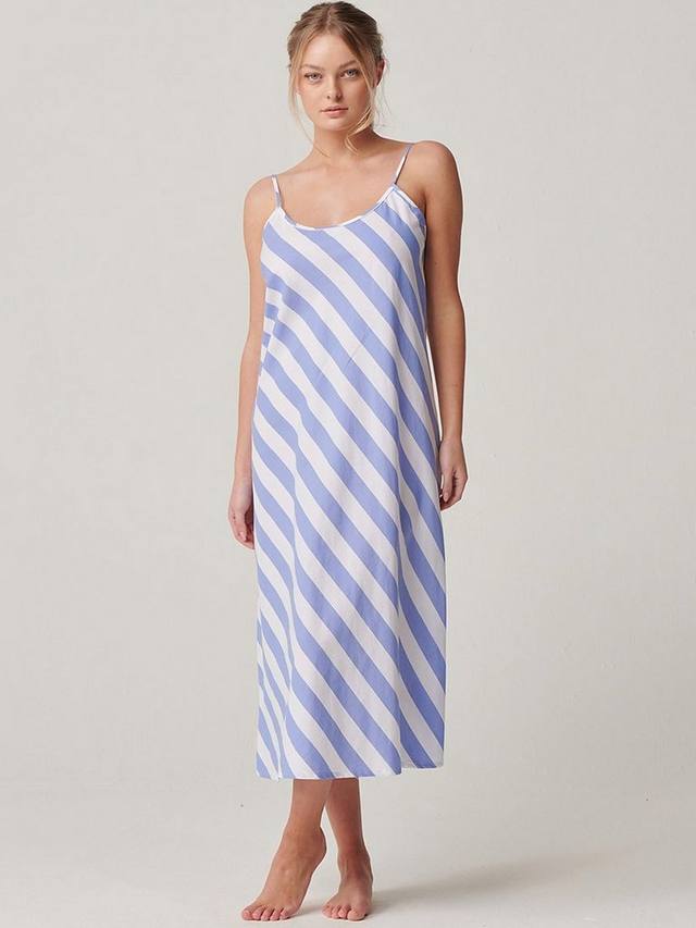 Хлопковое ночное платье с бретелями в полоску для пикника British Boxers, Boat Blue/White
Хлопковое ночное платье с бретелями в полоску для пикника British Boxers, Boat Blue/White