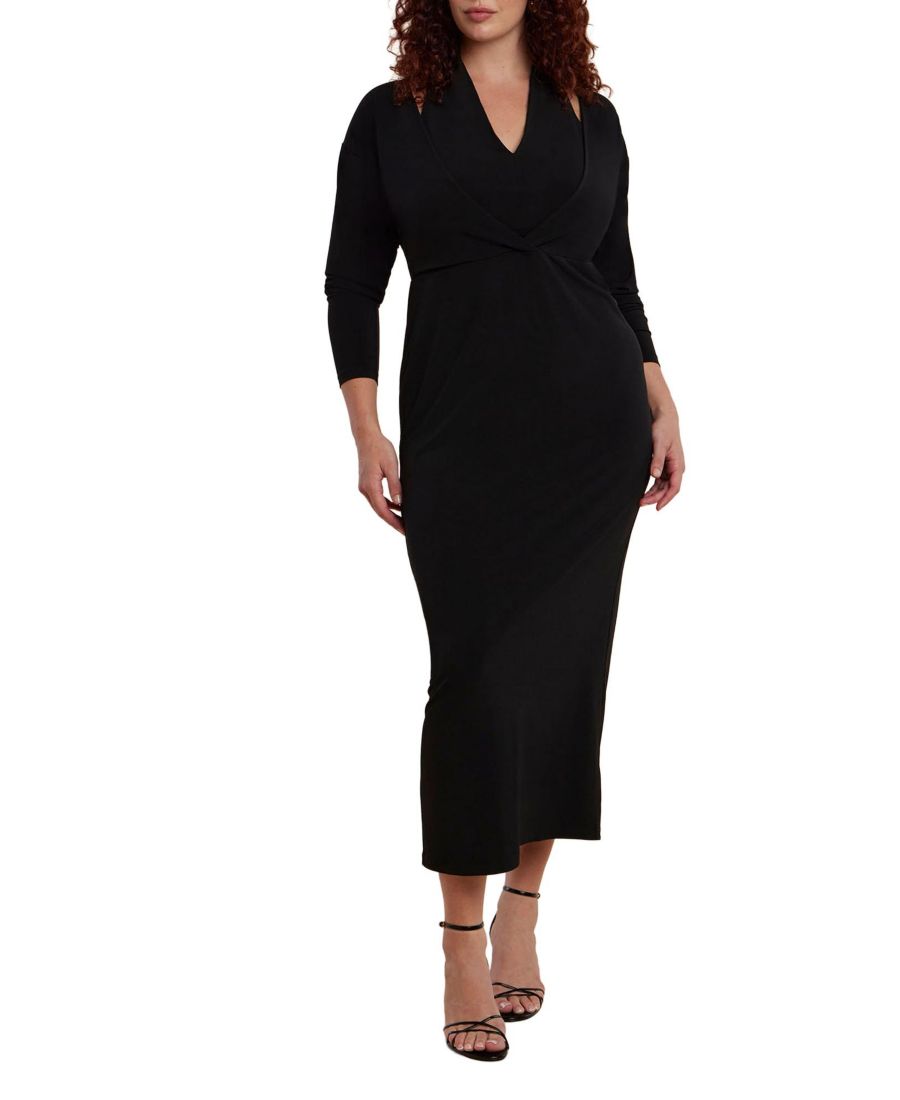 Женское длинное платье больших размеров с бретелькой через шею ELOQUII, Black onyx
Женское длинное платье больших размеров с бретелькой через шею ELOQUII, Black onyx