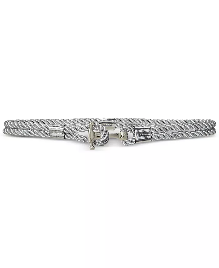 Женский тонкий ремень с металлизированной веревкой Lauren Ralph Lauren, серебряный
Женский тонкий ремень с металлизированной веревкой Lauren Ralph Lauren, серебряный