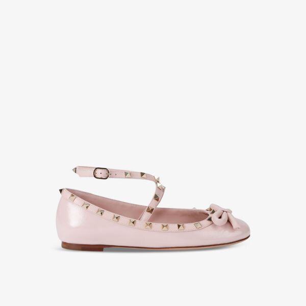 Кожаные балетки Rockstud с перекрещивающимися ремешками, украшенные бантом Valentino Garavani, красный
Кожаные балетки Rockstud с перекрещивающимися ремешками, украшенные бантом Valentino Garavani, красный