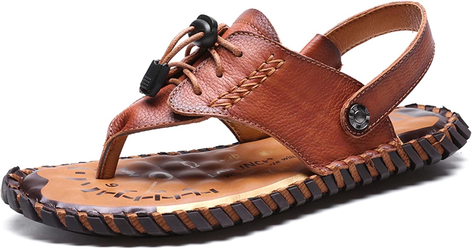 Мужские кожаные сандалии Vtiao, шлепанцы ручной работы, мужские сандалии-босоножки, повседневные сандалии, мягкие, дышащие, нескользящие и долговечные, темно-коричневый
Мужские кожаные сандалии Vtiao, шлепанцы ручной работы, мужские сандалии-босоножки, повседневные сандалии, мягкие, дышащие, нескользящие и долговечные, темно-коричневый